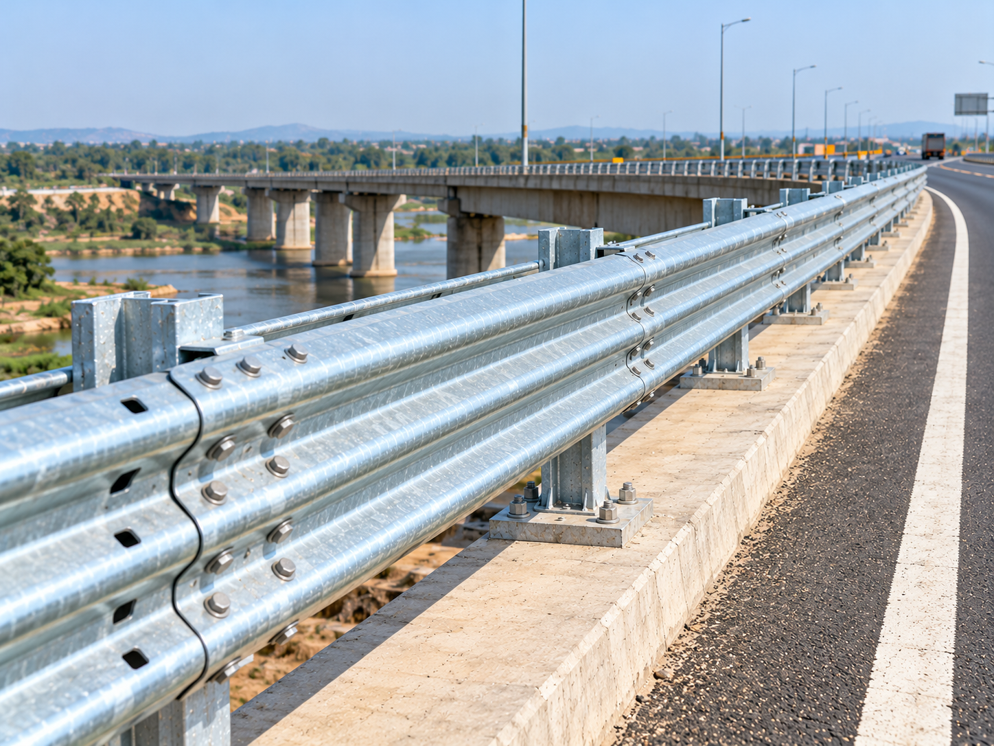 Thrie Beam Crash Barrier manufacturer and supplier in Alipur — view 2